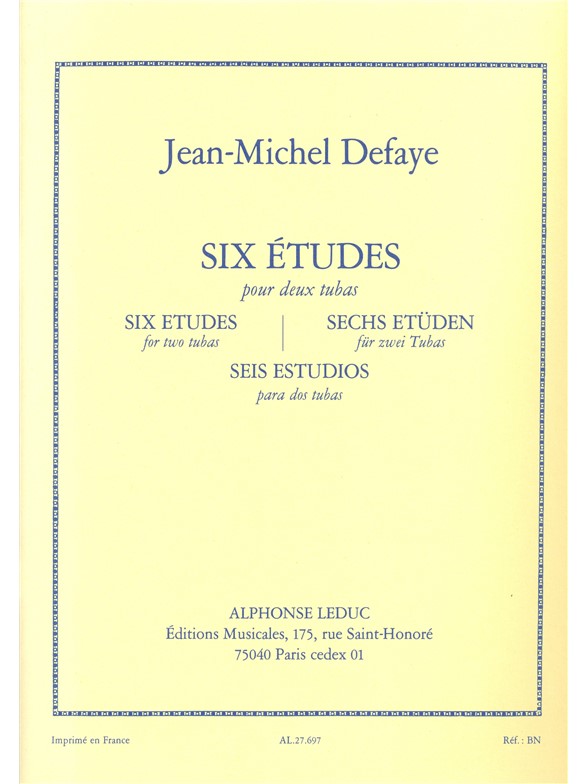 Jean Michel Defaye: 6 Etudes (Tubas 2)