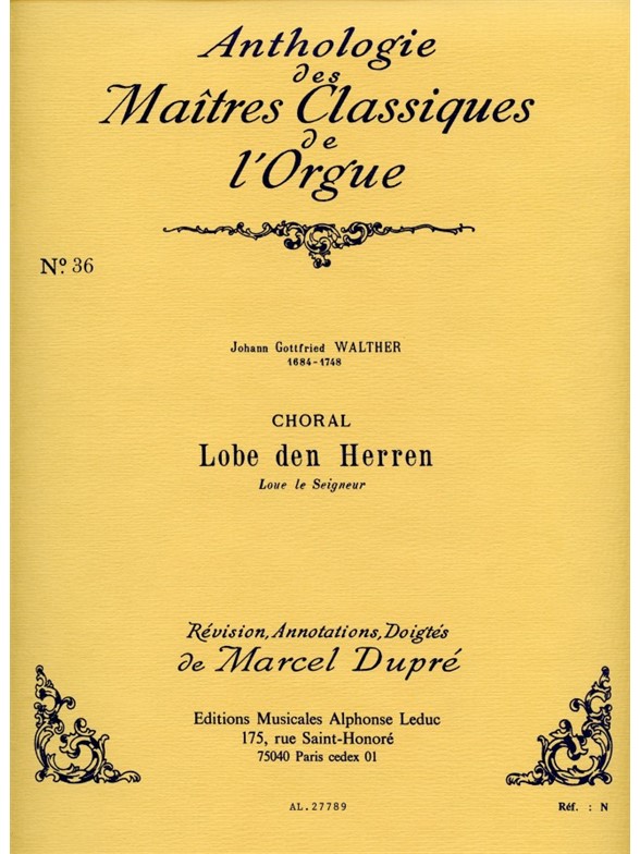 Johann Walther: Choral - Lobe Den Herren