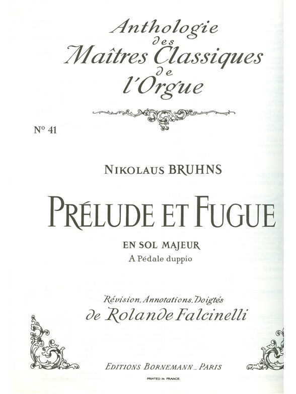 Nikolaus Bruhns: Prélude et Fugue in G major (Maîtres classiques No.41) (Organ)