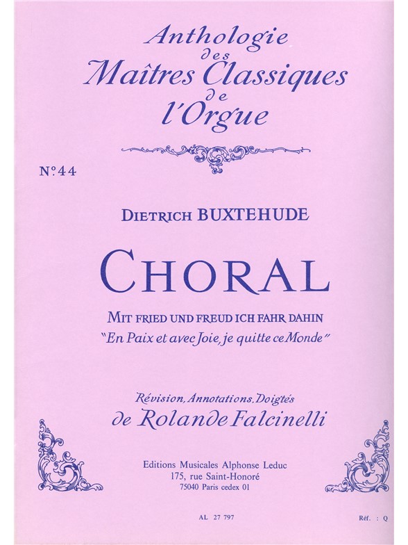 Dietrich Buxtehude: Chorale (Maîtres classiques No.44) (Organ)
