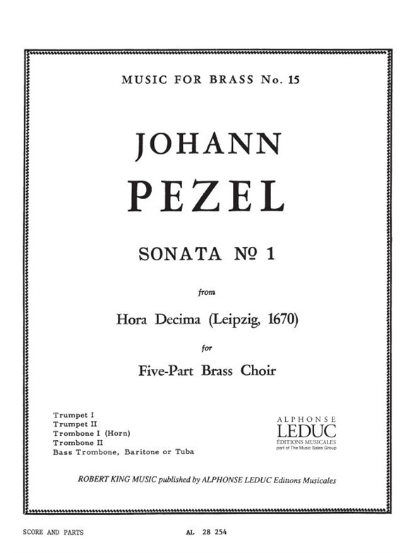 Johann Christoph Pezel: Sonata No.1 (Quintet-Brass)
