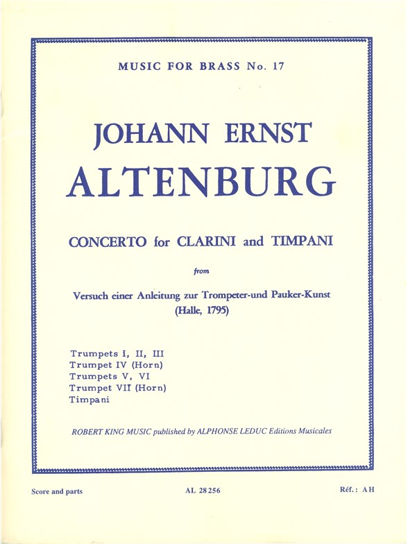 Altenburg King Concerto Clarini & Timpani 7 Trumpets Mfb017 Sc/Pts