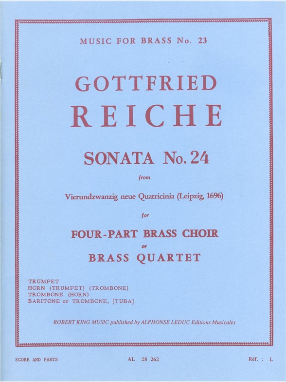 Gottfried Reiche: Sonata No.24 (Quartet-Brass)