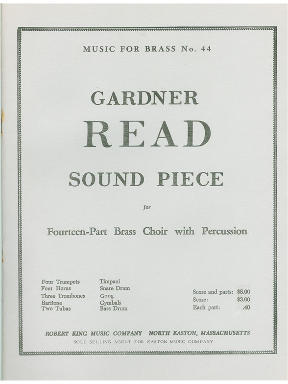 Gardner Read: Sound Piece (Ensemble-Brass 8 or more)