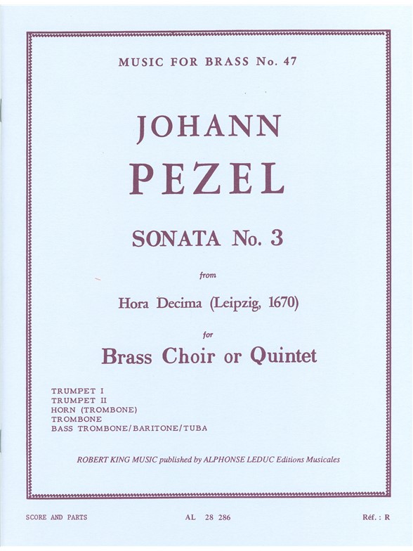 Johann Christoph Pezel: Sonata No.3 (Quintet-Brass)