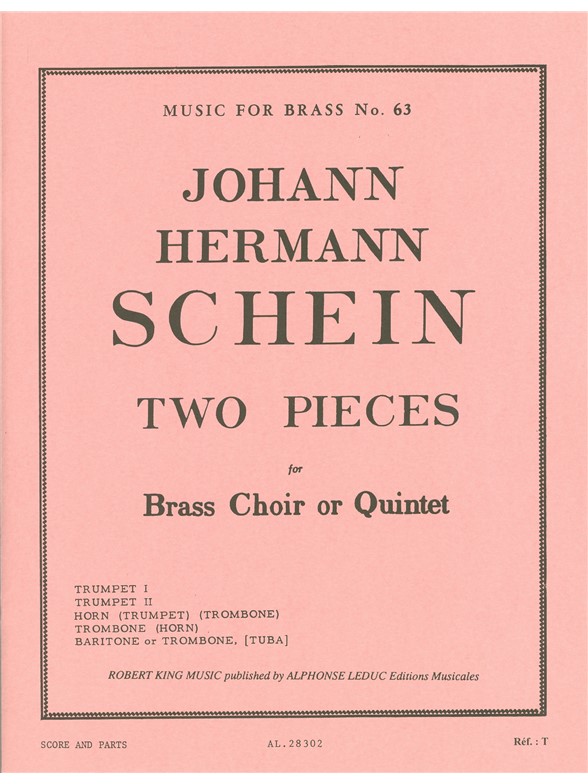 Johann Hermann Schein: 2 Pieces (Quintet-Brass)