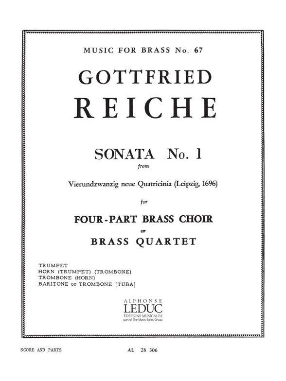 Gottfried Reiche: Sonata No.1 (Quartet-Brass)