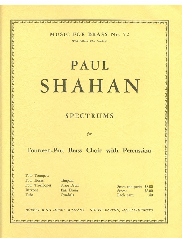Paul Shahan: Spectrums (Ensemble-Brass 8 or more)