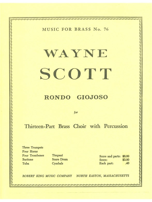Wayne Scott: Rondo giojoso (Ensemble-Brass 8 or more)