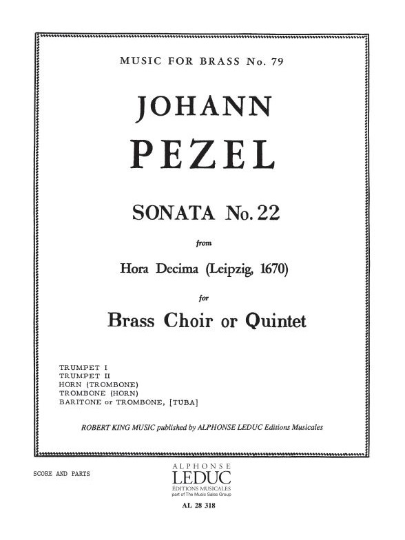 Johann Christoph Pezel: Sonata No.22 (Quintet-Brass)
