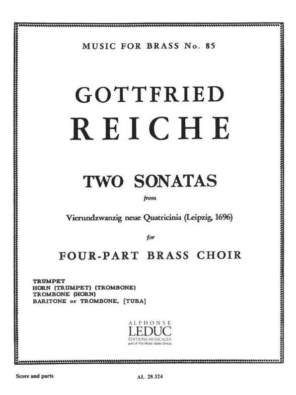 Gottfried Reiche: Sonatas No.21 & No.22 (Quartet-Brass)