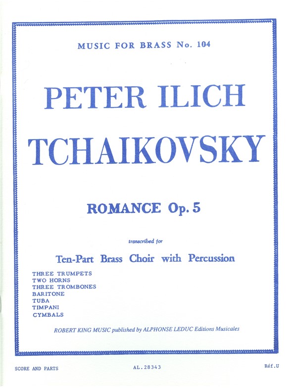 Piotr Ilich Tchaikovsky: Romance Op.5 in F minor (Ensemble-Brass 8 or more)