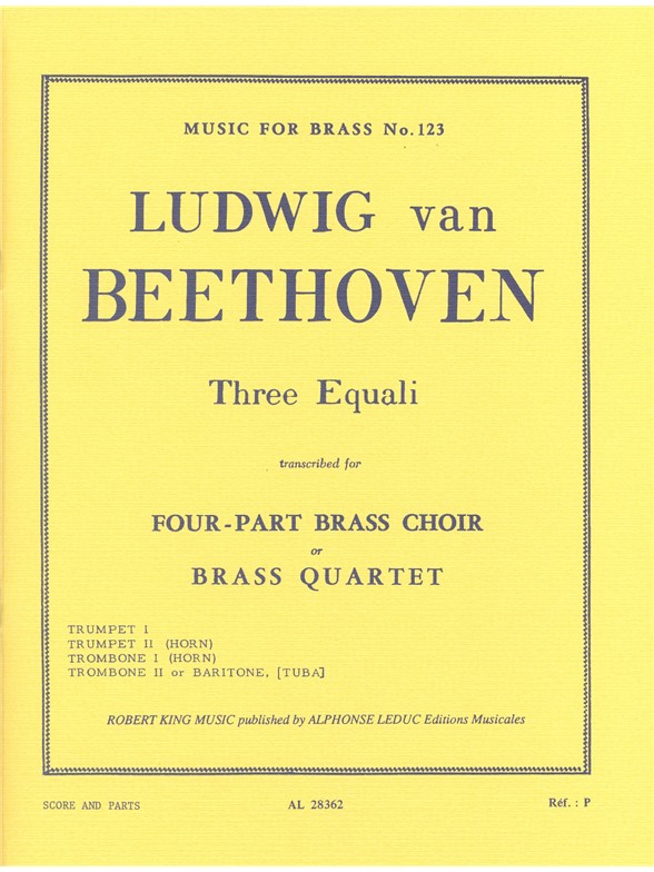 Ludwig van Beethoven: 3 Equali (Quartet-Brass)