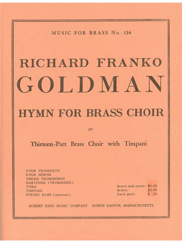 Richard Franko Goldman: Hymn for Brass Choir (Ensemble-Brass 8 or more)