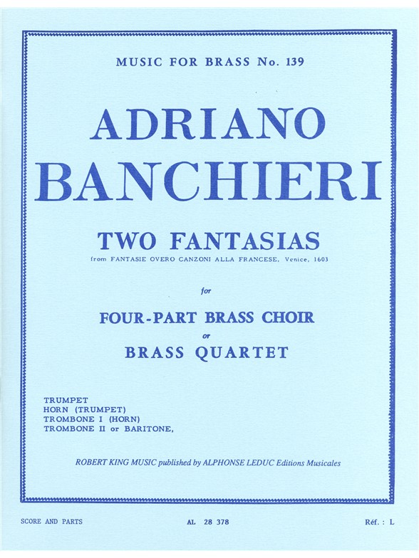 Adriano Banchieri: 2 Fantasias (Quartet-Brass)