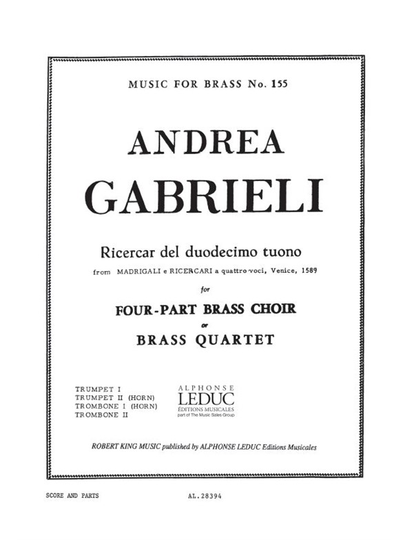 Andrea Gabrieli: Ricercar Del Duodecimo Tuono