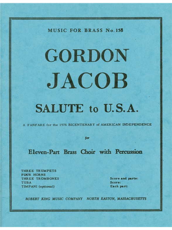 Gordon Jacob: Salute to USA (Ensemble-Brass 8 or more)