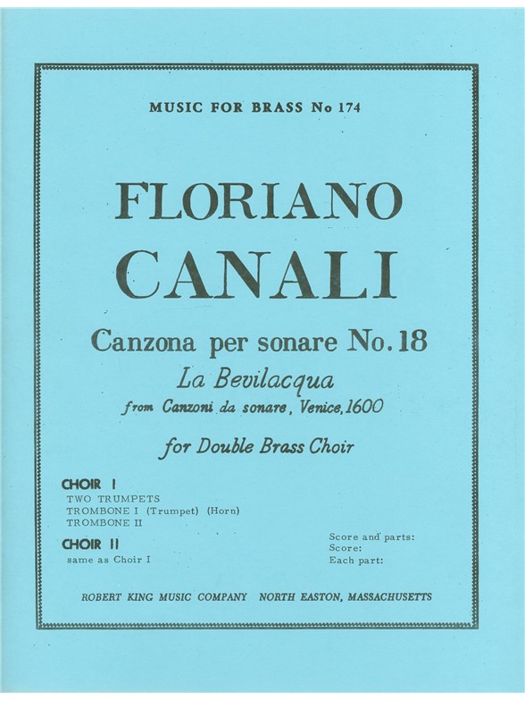 Floriano Canali: Canzona per sonare No.18 (Ensemble-Brass 8 or more)