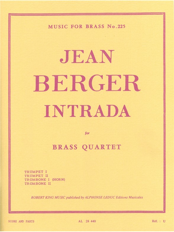Jean Berger: Intrada (Quartet-Brass)