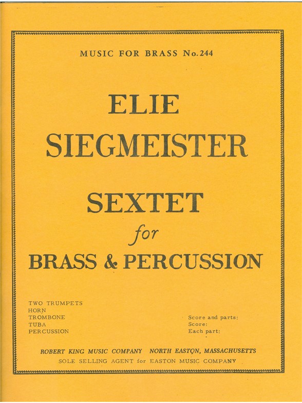 Elie Siegmeister: Sextet for Brass & Percussion (Sextet-Brass)