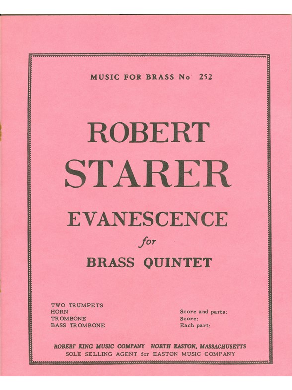 Robert Starer: Evanescence (Quintet-Brass)