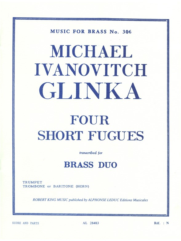 Glinka King 4 Short Fugues Mfb306 Trumpet Trombone Horn Book
