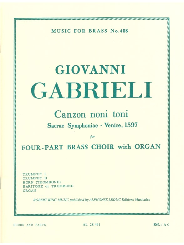 Giovanni Gabrieli: Canzon noni Toni (Quintet-Mixed)