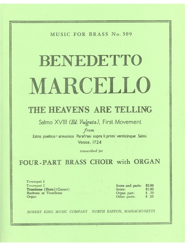 Benedetto Marcello: The Heavens are telling (Quintet-Mixed)