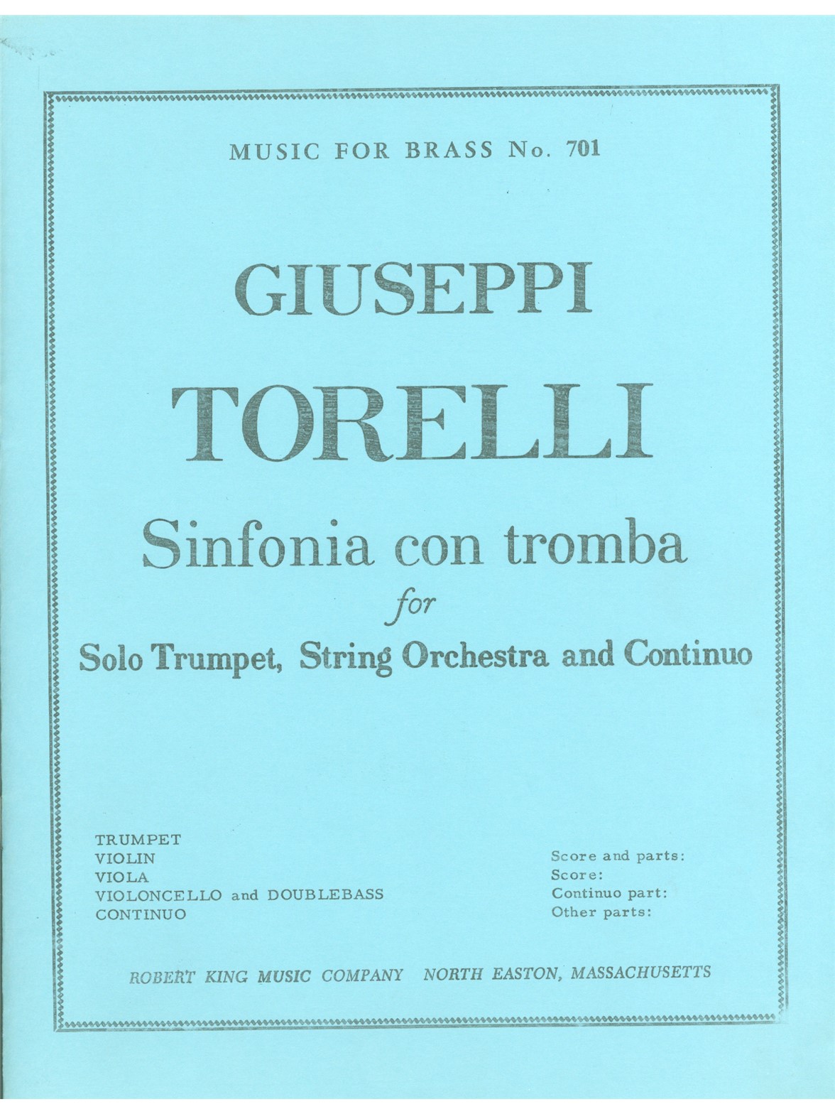 Giuseppe Torelli: Sinfonia con Tromba (Sextet-Mixed)