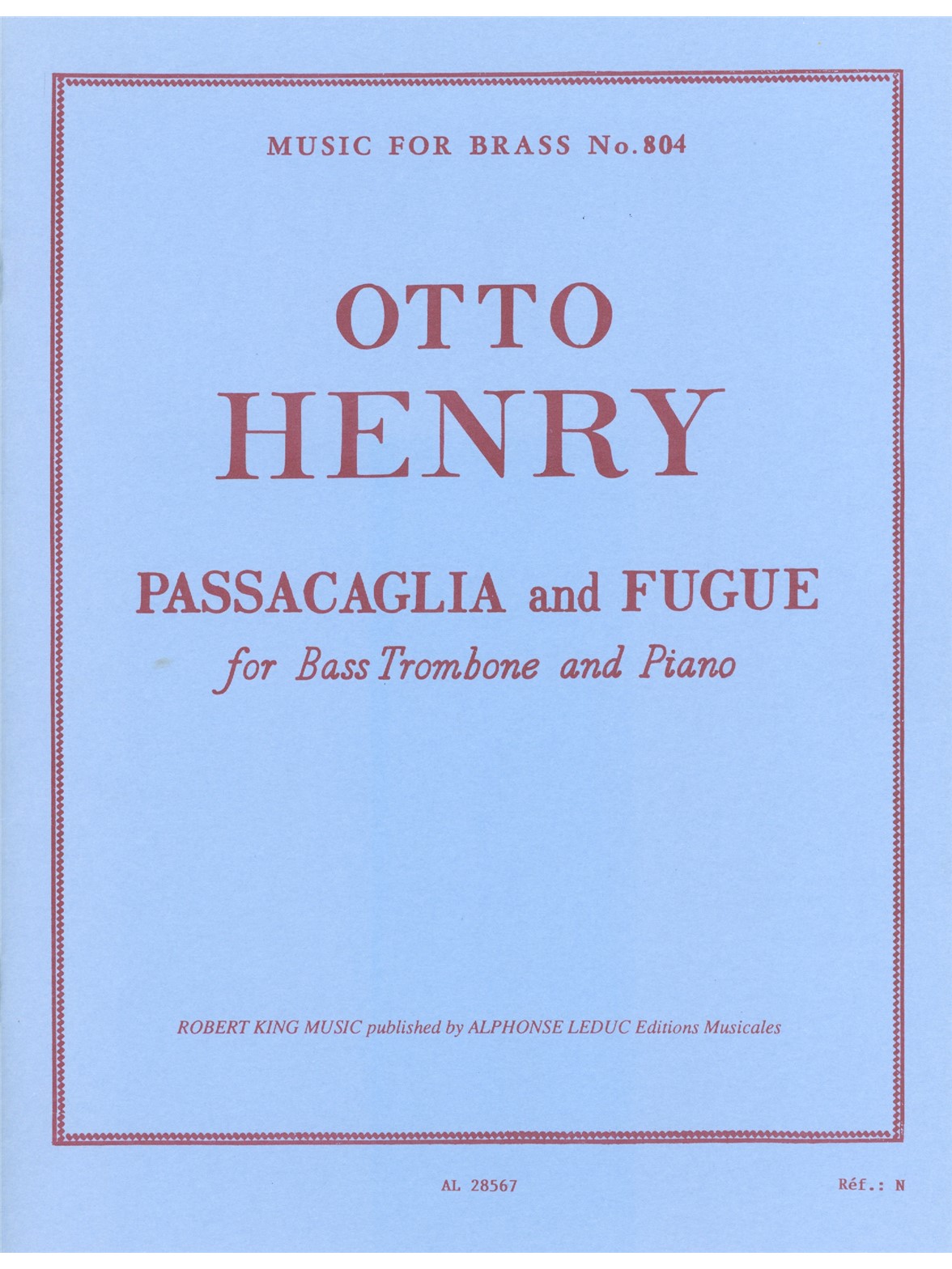 Passacaglia And Fugue Bass Trb/Pno Mfb 804