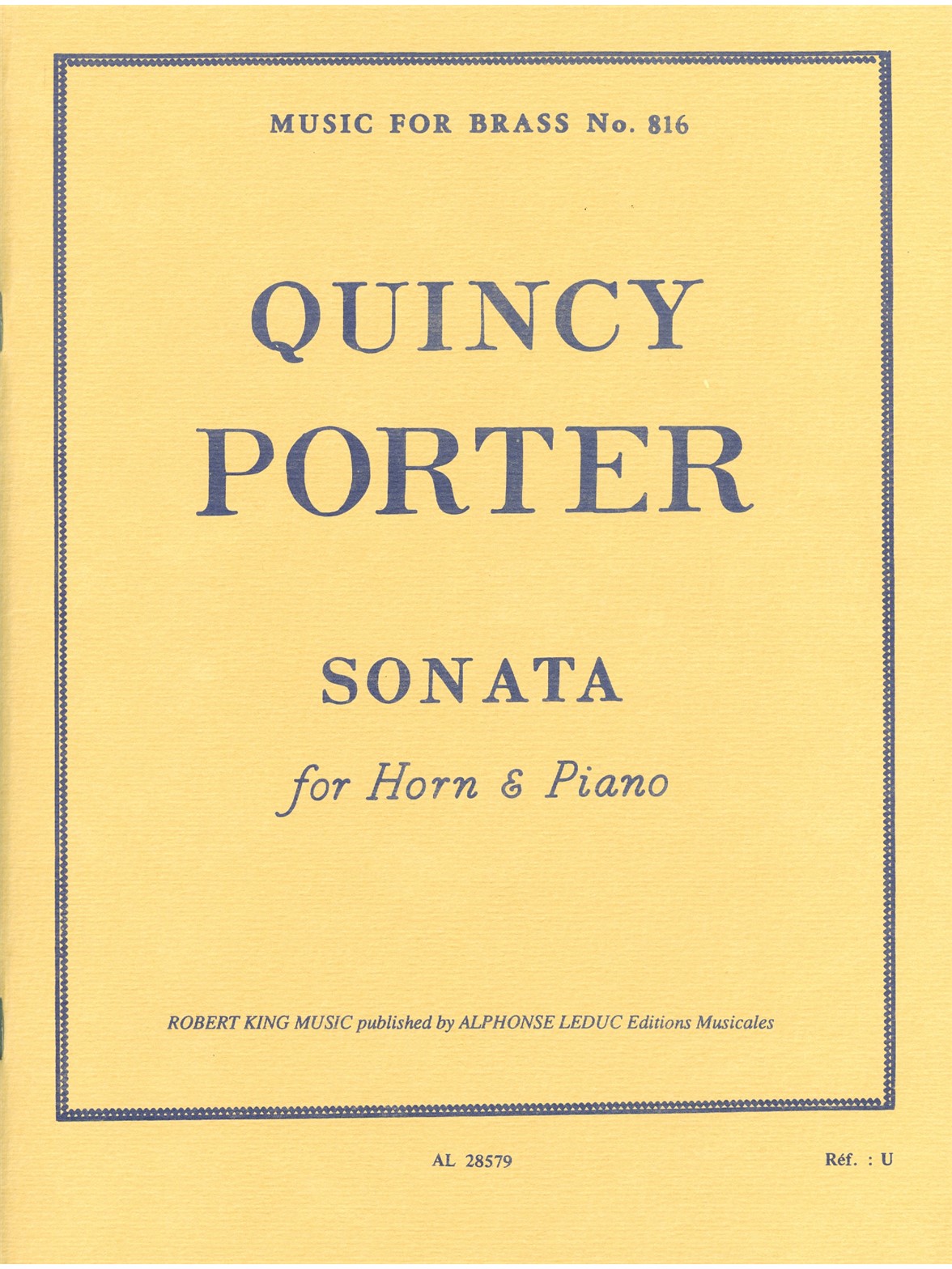 Quincy Porter: Sonata (Horn & Piano)