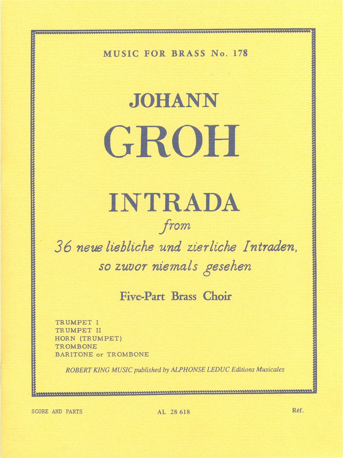 Johann Groh: Intrada (Quintet-Brass)