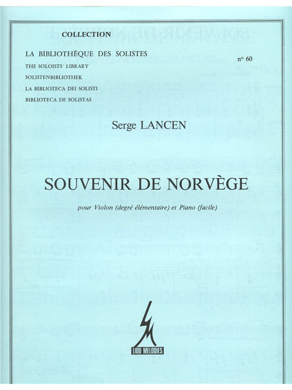 Lancen Souvenir De Norvege Lm060 Violin & Piano Book