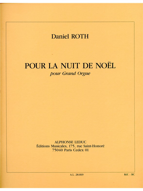 Daniel Roth: Pour la Nuit de Noël (Organ)