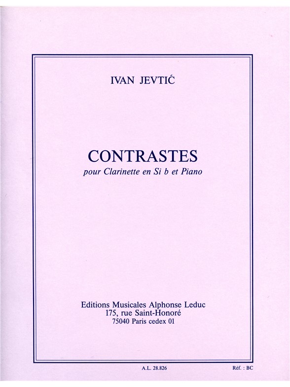 Ivan Jevtic: Contrastes (Clarinet & Piano)