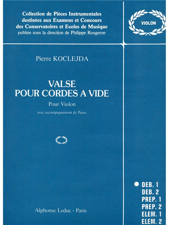 Koclejda Valses Pour Cordes A Vide Collection Violin & Piano Book