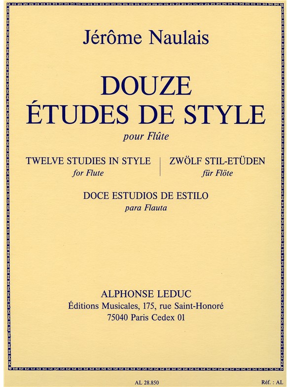 Jérôme Naulais: 12 Etudes de Style (Flute solo)