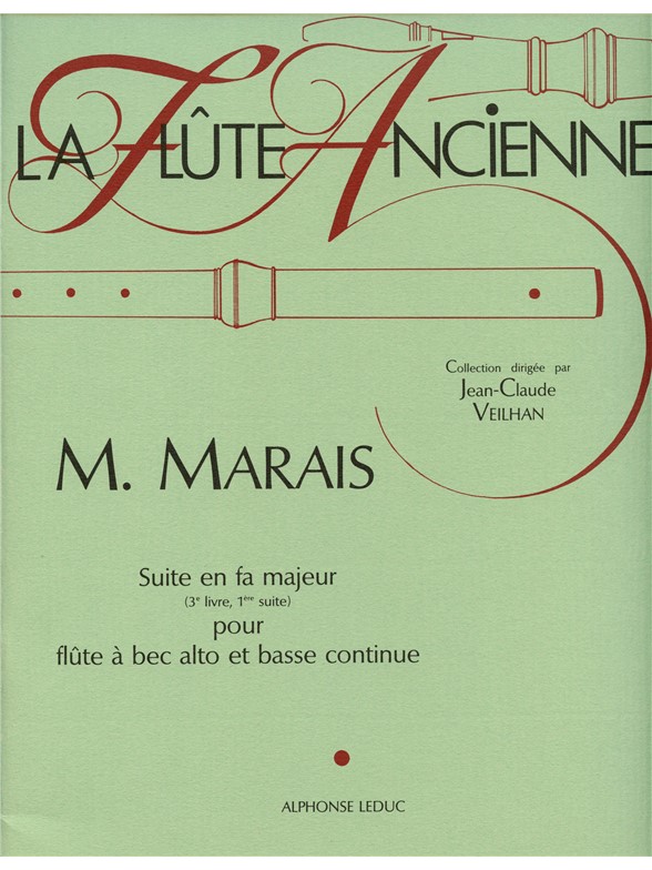 Marais Veilhan Suite In F Major Treble Recorder & Basso Continuo Bk