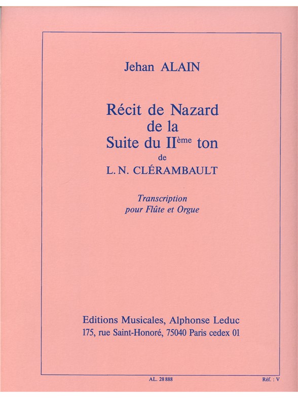 Louis Nicolas Clérambault: Réçit de Nazard (Flute & Organ)