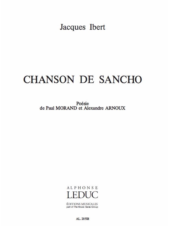 Jacques Ibert: Chanson de Sancho (med) (Voice & Piano)