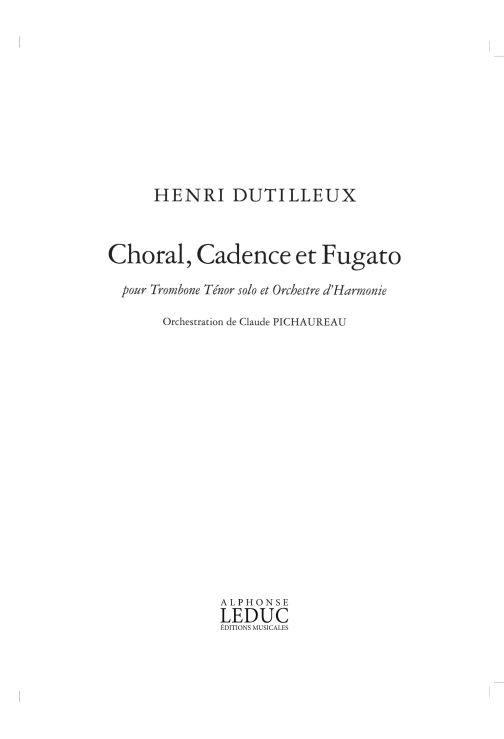 Henri Dutilleux: Choral, Cadence et Fugato (Trombone & other instruments)