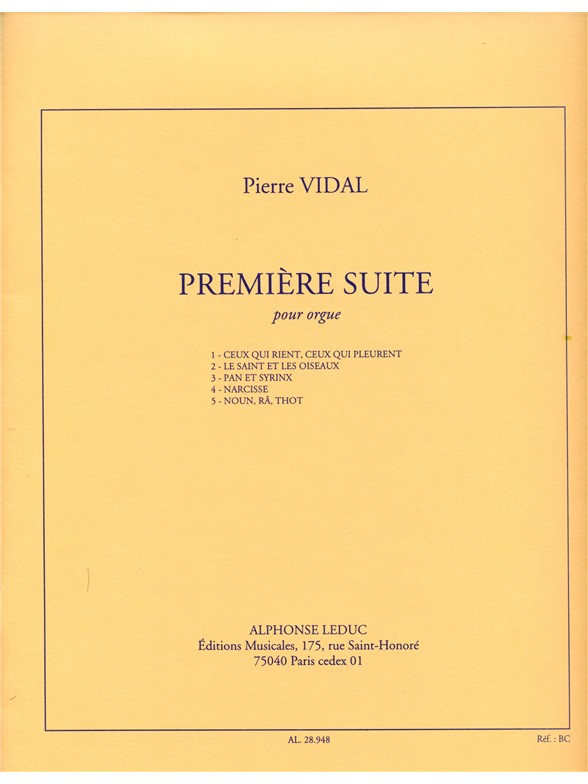 Paul Vidal: Suite No.1 (Organ)