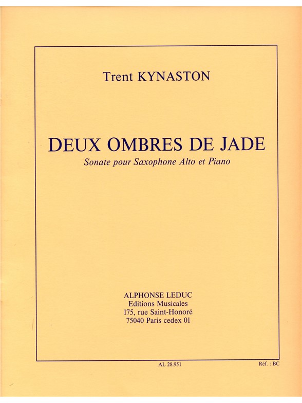 Trent Kynaston: 2 Ombres de Jade (Saxophone-Alto & Piano)