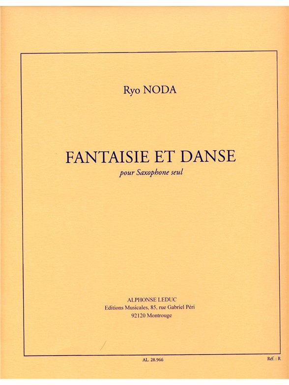 Ryo Noda: Fantaisie et Danse (Saxophone solo)
