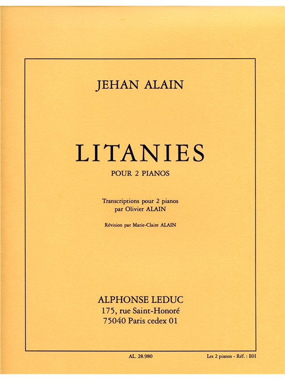 Jehan Ariste Alain: Litanies (Pianos 2)