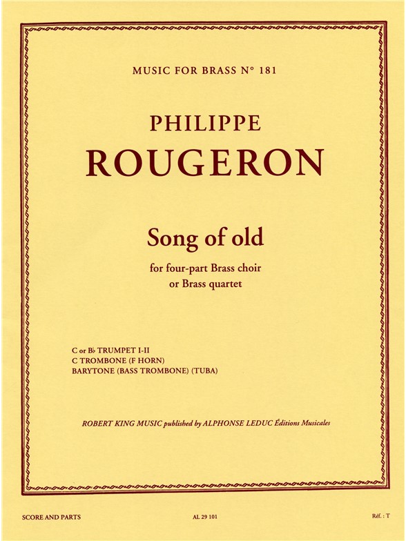 Rougeron King Song Of Old Brass Quartet Score/Parts Mfb181