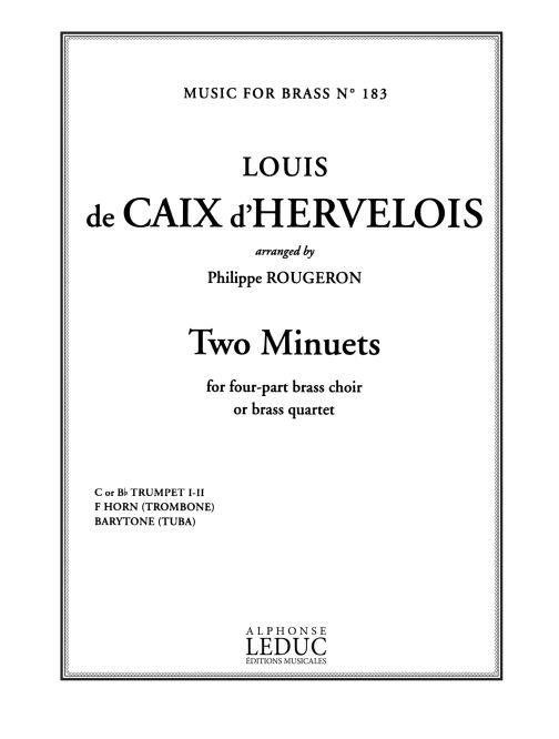 Caix D'hervelois Louis De 2 Minuets Brass Quartet Mfb183 Score/Parts