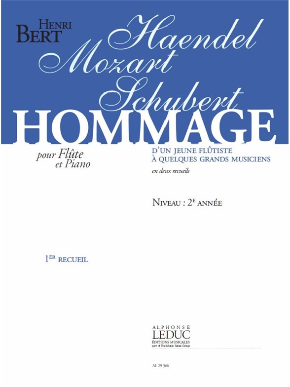 Henri Bert: Hommage d'un jeune Flûtiste Vol.1 (Flute & Piano)