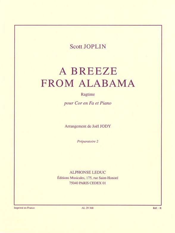 Scott Joplin: A Breeze from Alabama (Horn & Piano)