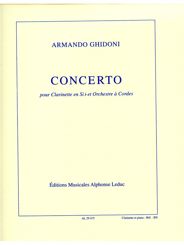 Armando Ghidoni: Concerto (Clarinet & Piano)